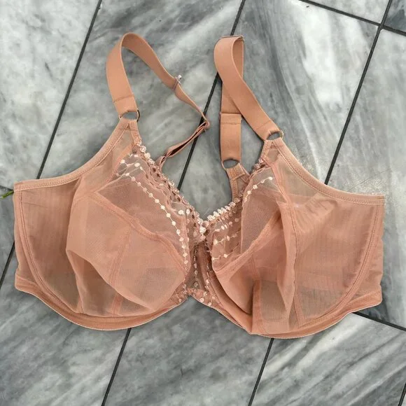 Elomi Matilda Cafe Au Lait Full Figure Underwire Plunge UK 38G US38I - Picture 7 of 10